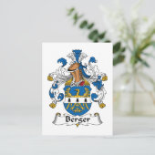 Berger Family Crest Briefkaart (Staand voorkant)