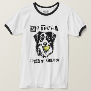 Berger-hond met tennisbal – Minimalistische honden T-shirt