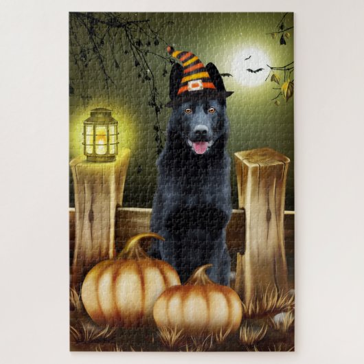 Berger noir allemand Halloween Jigsaw Puzzle (Vertical)