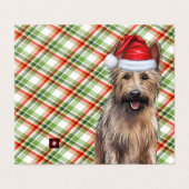 Berger Picard Dog Carte de Noël Plaid (Outside Unfolded)