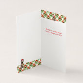 Berger Picard Dog Carte de Noël Plaid (Inside)