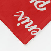 Berger Picard op rode naam met kersthond Fleece Deken (Hoek)