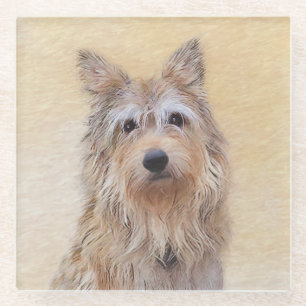 Berger Picard Painting - Cute Original Dog Art Glazen Onderzetter