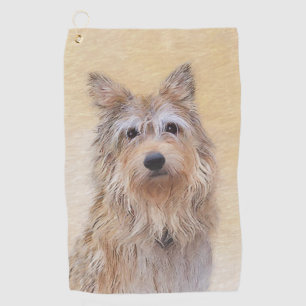 Berger Picard Painting - Cute Original Dog Art Golfhanddoek