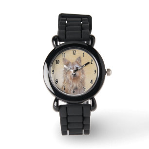 Berger Picard Painting - Cute Original Dog Art Horloge