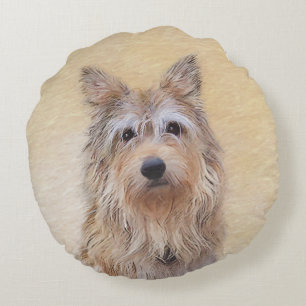 Berger Picard Painting - Cute Original Dog Art Rond Kussen