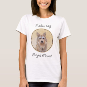 Berger Picard Painting - Cute Original Dog Art T-shirt