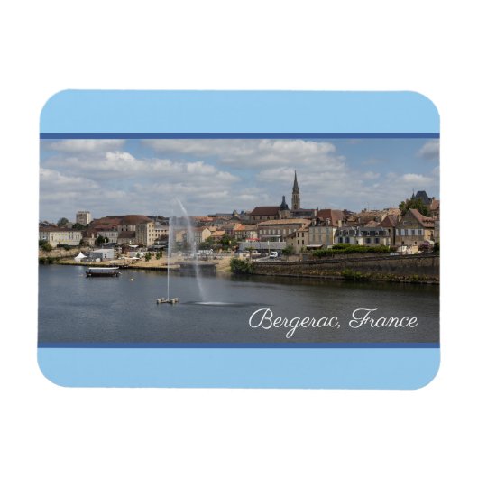 Bergerac Panoramic Cityscape Frankrijk Magneet (Horizontaal)