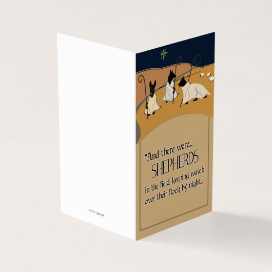 Bergers dans la nuit - Carte de fin de année (Outside)