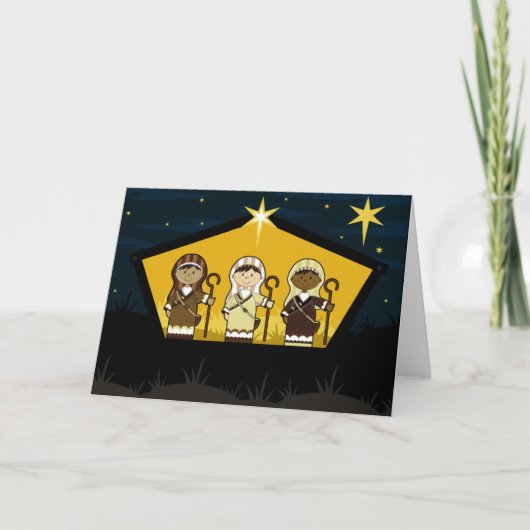 Bergers de la Nativité sur carte stable (Devant)