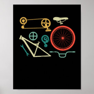Bergfiets op de fiets enduro poster