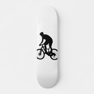 Bergfietsensilhouet - Kies achtergrondkleur Skateboard