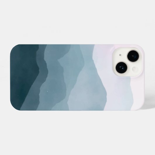 Berggebieden landschap zwart grijs wit iPhone hoesje (Achterkant horizontaal)