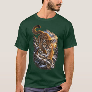 Berggeest – Oude Cougar Wildernis T-shirt
