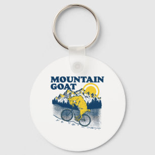 Berggeit Funny Mountain Biking Geit Biker Vin Sleutelhanger