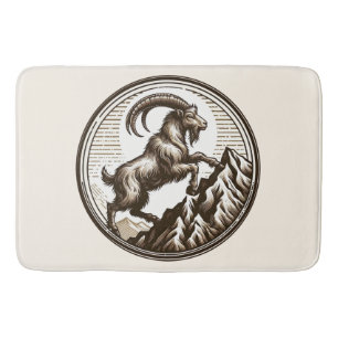 Berggeit Steenbok Verjaardag Zodiac Badmat