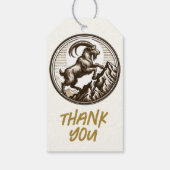 Berggeit Steenbok Verjaardag Zodiac Cadeaulabel (Achterkant)