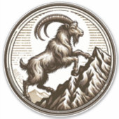 Berggeit Steenbok Verjaardag Zodiac Sticker (Voorkant)