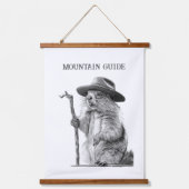Berggids - grillig marmot ontwerp hangend wandkleed (Voorkant)