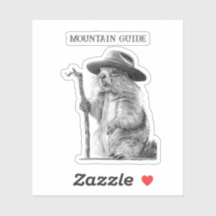Berggids - grillig marmot ontwerp sticker