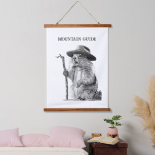 Berggids - Whimsical marmot ontwerp Hangend Wandkleed