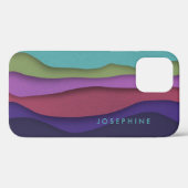 Berggolven van kleur gepersonaliseerd Case-Mate iPhone case (Achterkant (horizontaal))