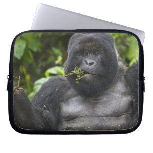 Berggorilla en zilverruggorilla laptop sleeve
