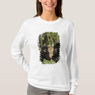 Berggorilla, volwassene met jong t-shirt