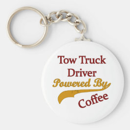 Bergingswagenchauffeur aangedreven door koffie sleutelhanger
