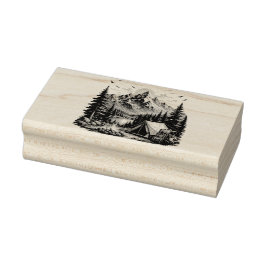 Bergkampeeravontuur Zonsondergang Natuur Rubberstempel