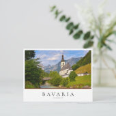 Bergkerk met stroomlandschap briefkaart (Staand voorkant)