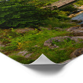 Bergkerk met stroomlandschap poster (Hoek)