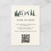 Bergketch Weddenschap QR Code Website RSVP Informatiekaartje (Voorkant)
