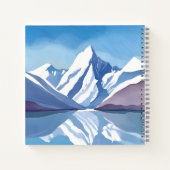 bergketen | Blauwe Waterverf landschap Notitieboek (Achterkant)