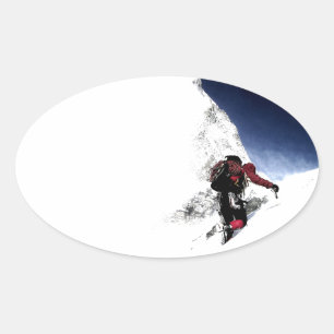Bergklimmer Extreme Sports Ovale Sticker