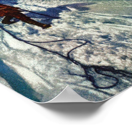 Bergklimmers die proberen een Serac te verdoven Poster (Hoek)