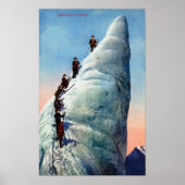Bergklimmers die proberen een Serac te verdoven Poster (Voorkant)