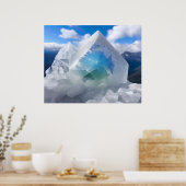 bergkristal in de bergen poster (Keuken)