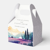 Bergland - Lila velden - Landschap Weduwschap Bedankdoosjes (Achterkant)