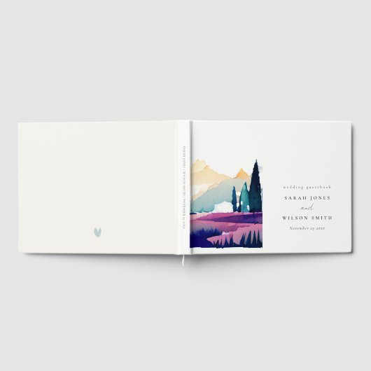 Bergland - Lila velden - Landschap Weduwschap Gastenboek (Volledig)