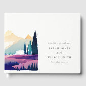 Bergland - Lila velden - Landschap Weduwschap Gastenboek (Voorkant)