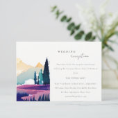 Bergland — Veldlandschap — Ontvangst van bruiloft Informatiekaartje (Staand voorkant)