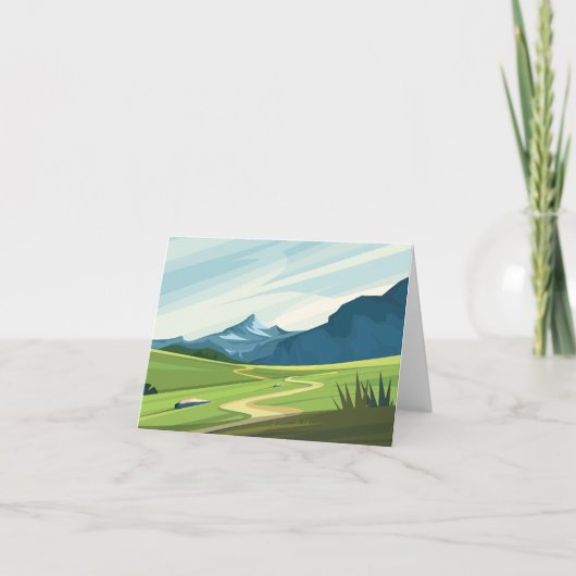 Berglandschap Bedankkaart (Voorkant)