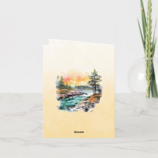 Berglandschap Bijbelvers Herfst Notitiekaartje (Achterkant)