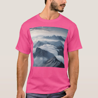 Berglandschap boven wolken Natuur muurkunst A T-shirt