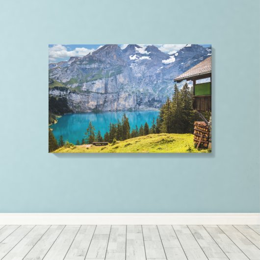 Berglandschap Canvas Afdruk (Insitu (Houten vloer))