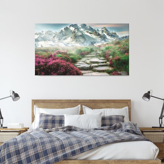 Berglandschap Canvas Afdruk (Insitu (Slaapkamer))
