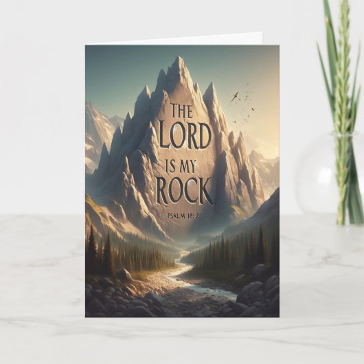 Berglandschap DE HEER IS MIJN ROTSPSALM 18:2 Kaart (Voorkant)