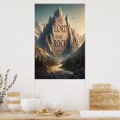 Berglandschap DE HEER IS MIJN ROTSPSALM 18:2 Poster (Keuken)