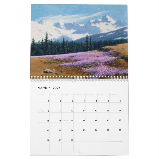 Berglandschap Fine Art 2024  stijl Kalender (Mar 2026)
